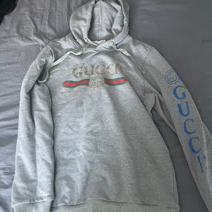 Gucci dragon embroidered hoodie